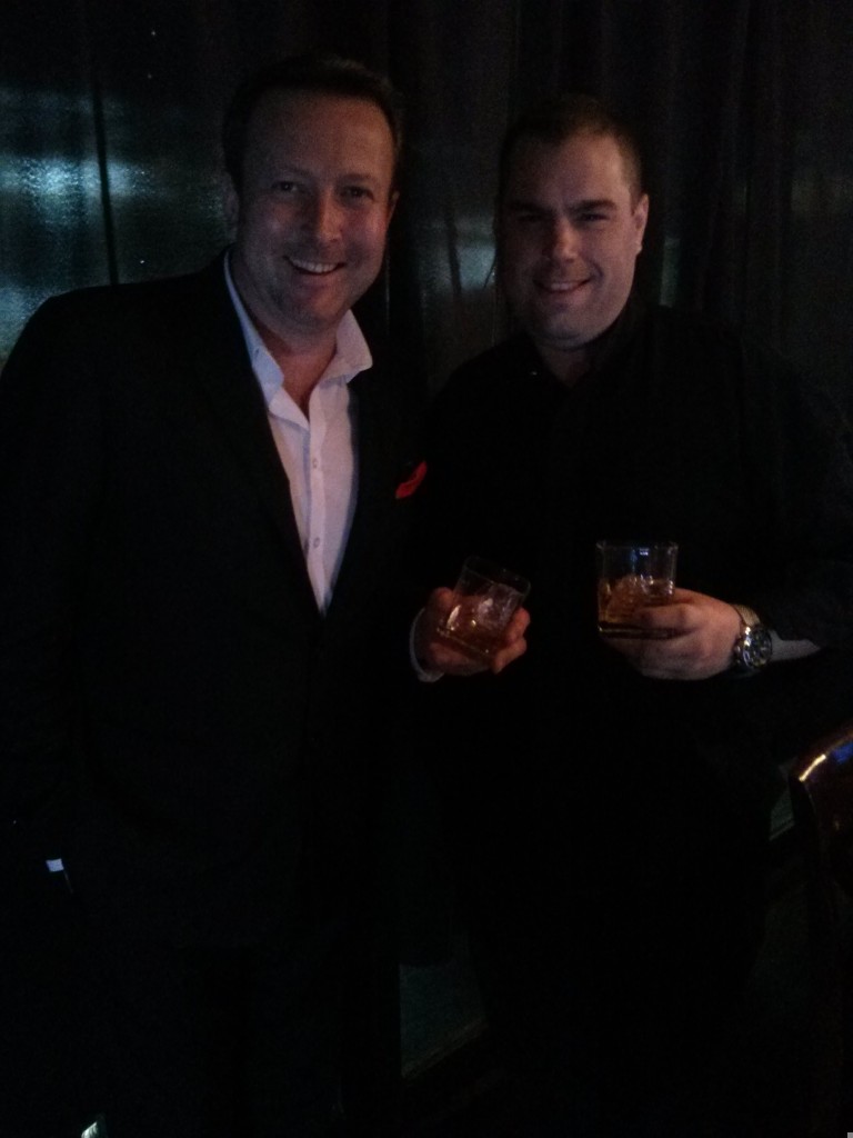 Johnnie Walker Global Brand Ambassador Tom Jones and I enjoying a glass of scotch.