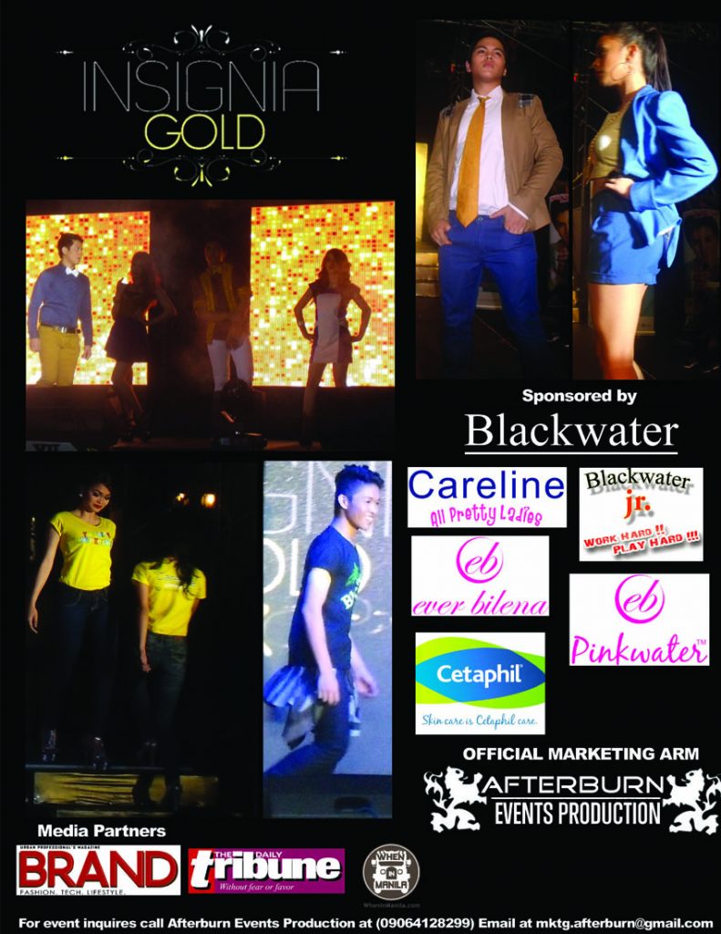 UST INSIGNIA GOLD POST EVENT AD MATERIAL ONLINE