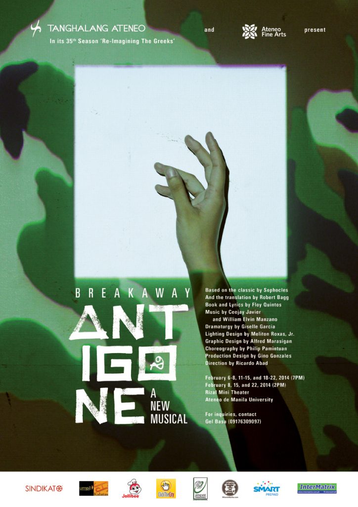 Tanghalang Ateneo Presents Floy Quintos’ "Break Away Antigone" 1 Poster