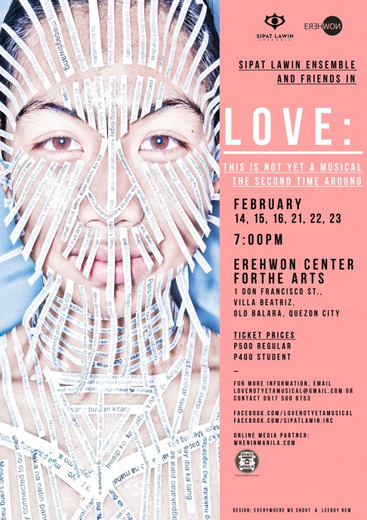 LOVE: This is Not Yet a Musical The Second Time Around, Sipat Lawin Ensemble's LOVENot for 2014 1 poster1