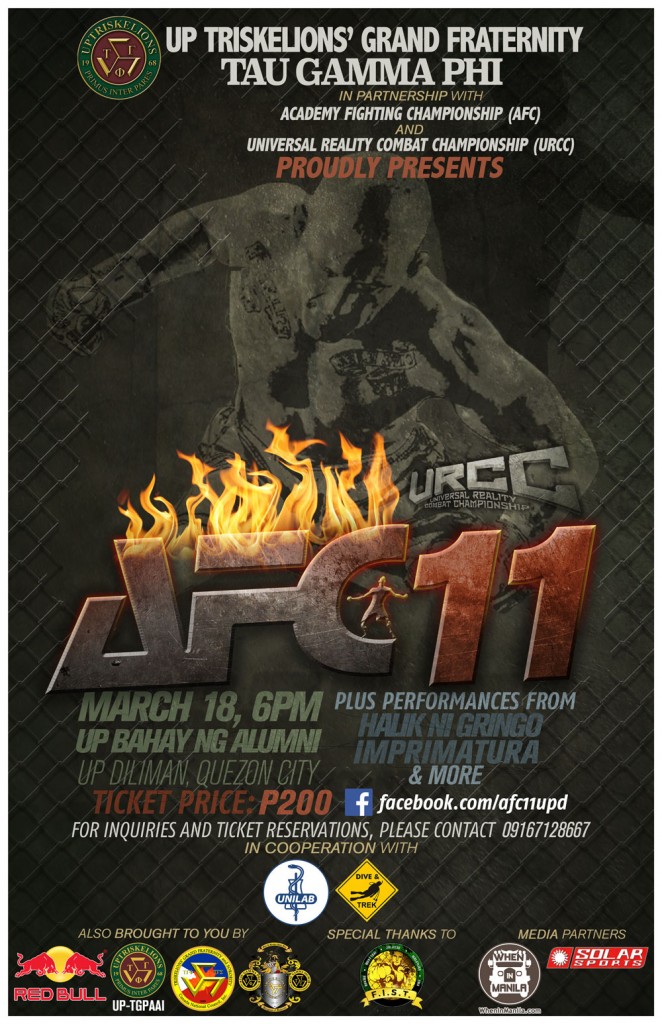 AFC 11: Academy Fighting Championships Invades UP Diliman! 1 AFC11