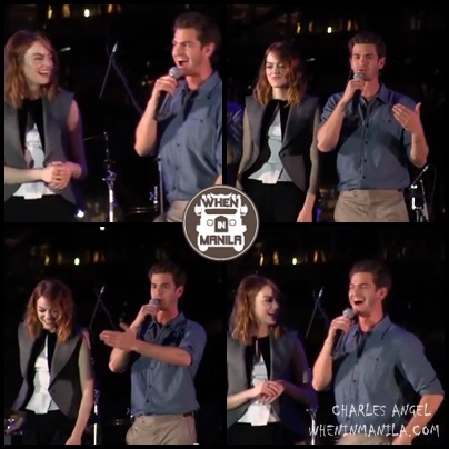 The Amazing Spider-Man 2 Stars Andrew Garfield, Emma Stone and Jamie Foxx Joined Hands for Earth Hour 2014 Celebration Held in Singapore WHENINMANILA CHARLESANGEL PRESS EVENT (3)
