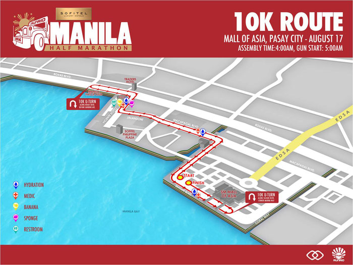 Sofitel Manila Half Marathon 10k route