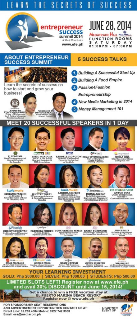 Entrepreneur Success Summit 2014: Learn the Secrets of Success, #Step2Success 1 entrepreneur success summit 2014