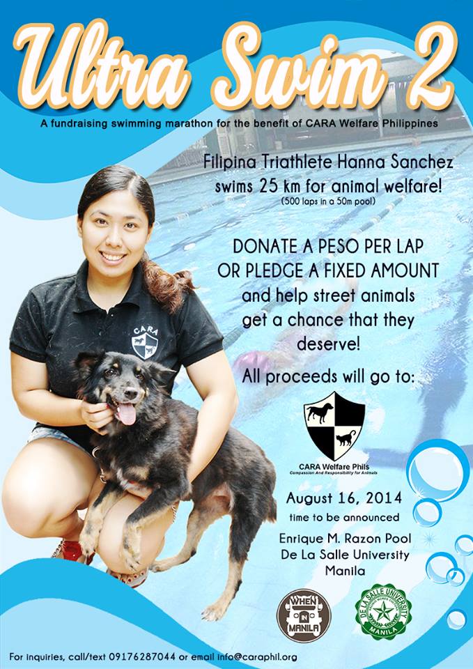 Ultraswim 2 Fundraising Event by CARA for animal welfare in the Philippines