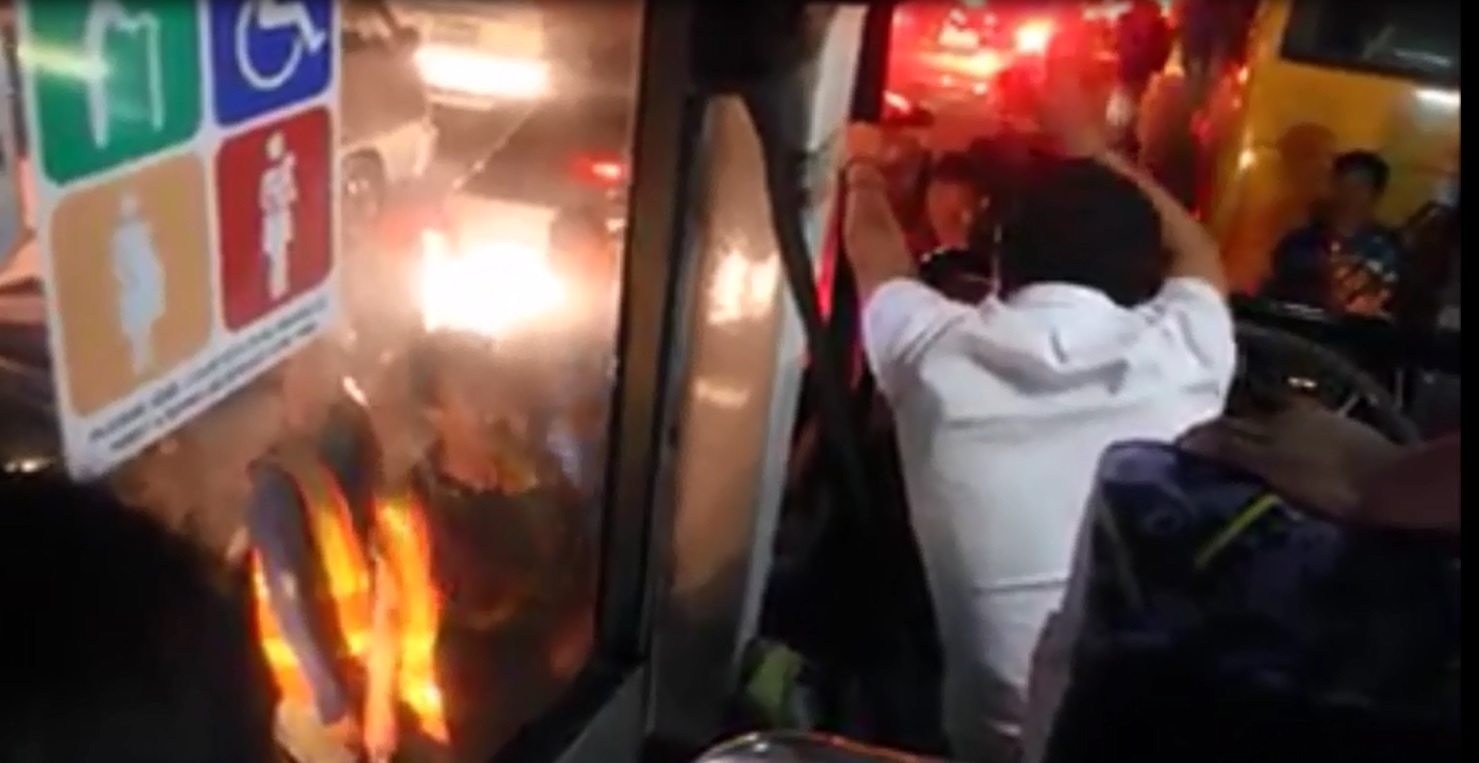 Bus Wars DMCI Bus Passengers Attack Public Passenger Bus