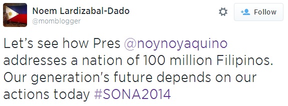 SONA 2014 tweet (1)