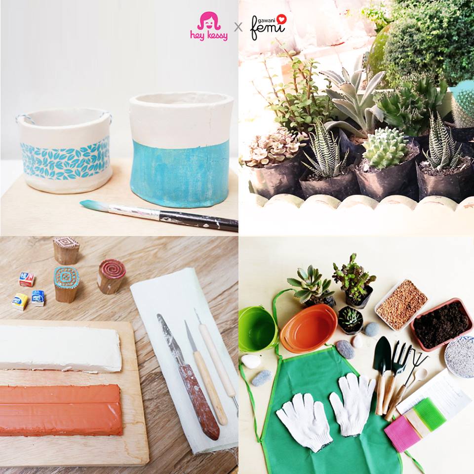 Clay Planter + Dish Garden Workshop at Hey Kessy Studio on August 10 2 10578159_599049360214408_1138819015_n
