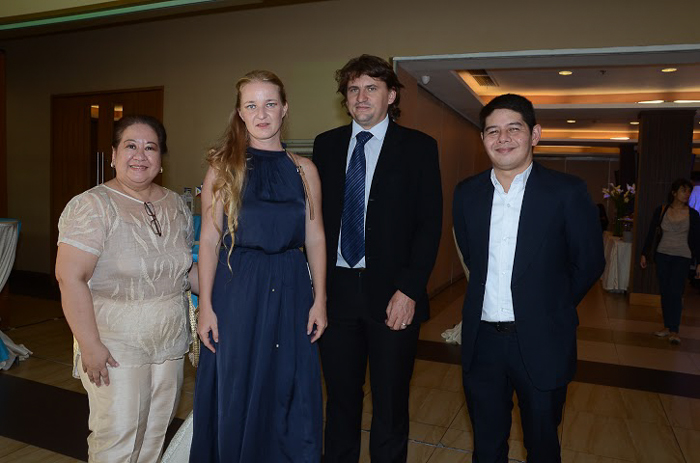 Ma'am Maryjo Ferarren with honored guests from EU