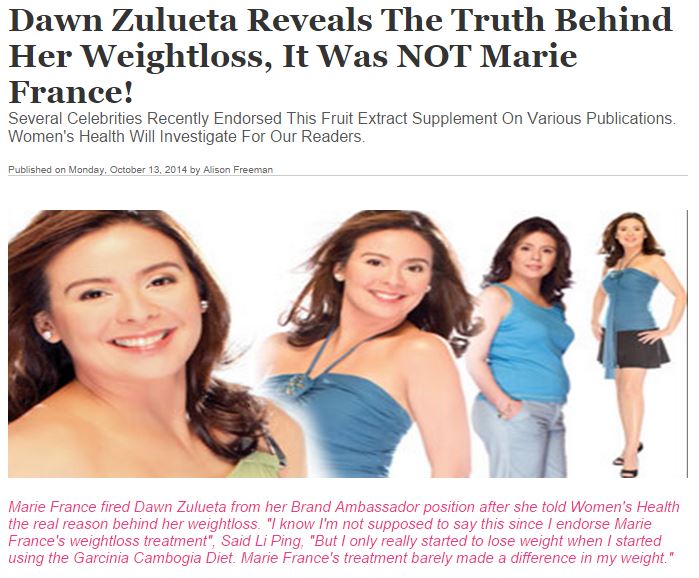 Marie France Releases Statement on Fake Women's Health Website 3