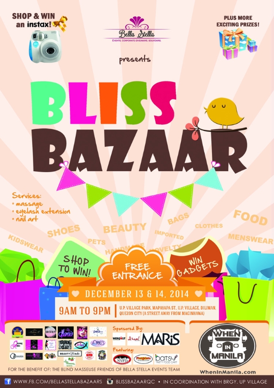 Bliss Bazaar poster with media partner