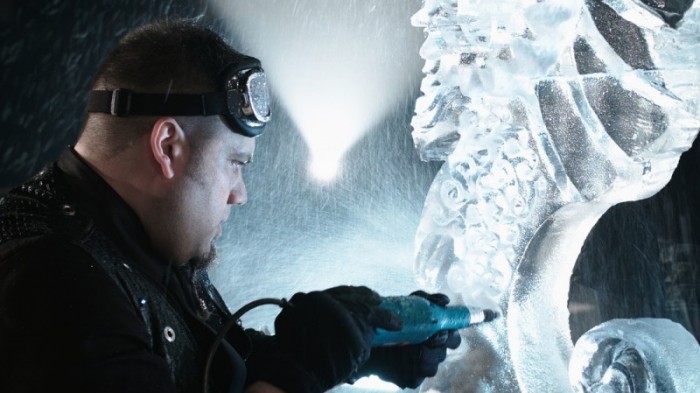 Using chainsaws and various power tools, Ice Beat Factory turn blocks of ice into amazing works of art.
