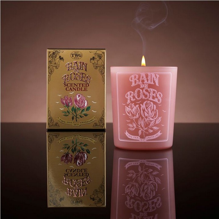 Celebrate Romance with TWG Tea Valentine’s Day Collection 5 TWG Tea Bain de Roses Tea Scented Candle