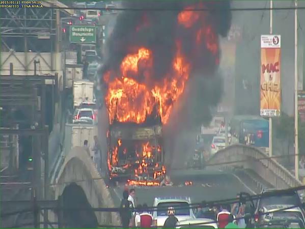 bus fire edsa mmda edsa