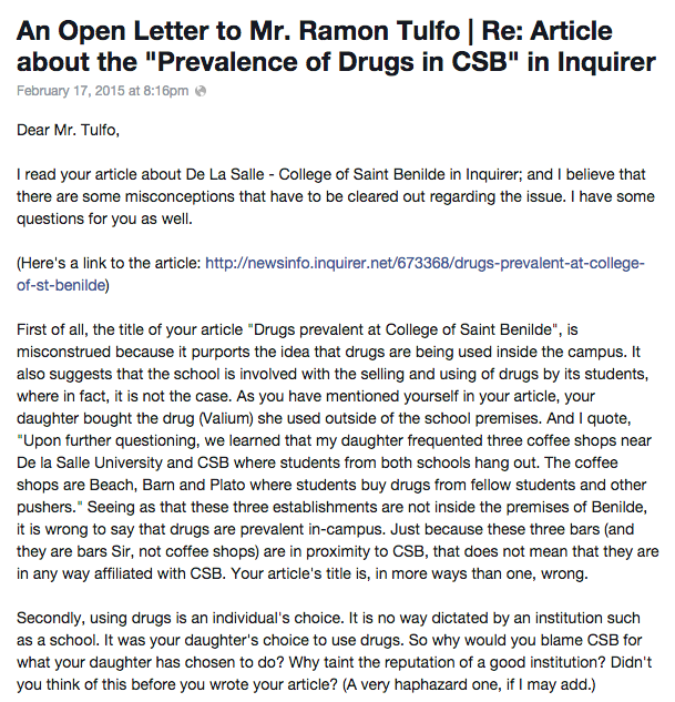 Open Letter Tufo 1