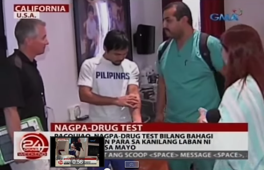 Pacquiao Takes Surprise Drug Test Ahead Of Mayweather Mega Fight 2 Pacquiao surprise drug test