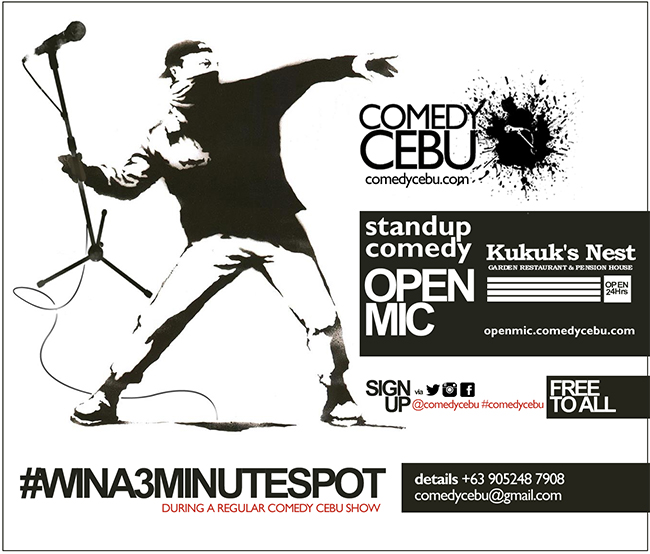 Comedy Cebu Brings Two Global Headliners for 3 Shows this March 26-28th- 2 of them Free! 2 openmic