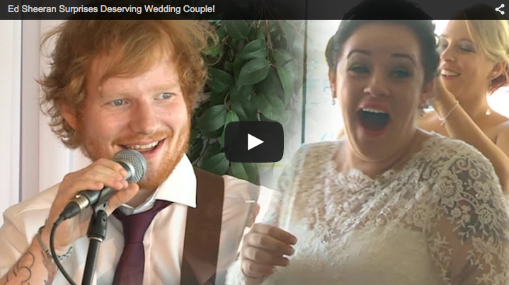 Ed Sheeran crashes wedding Australia