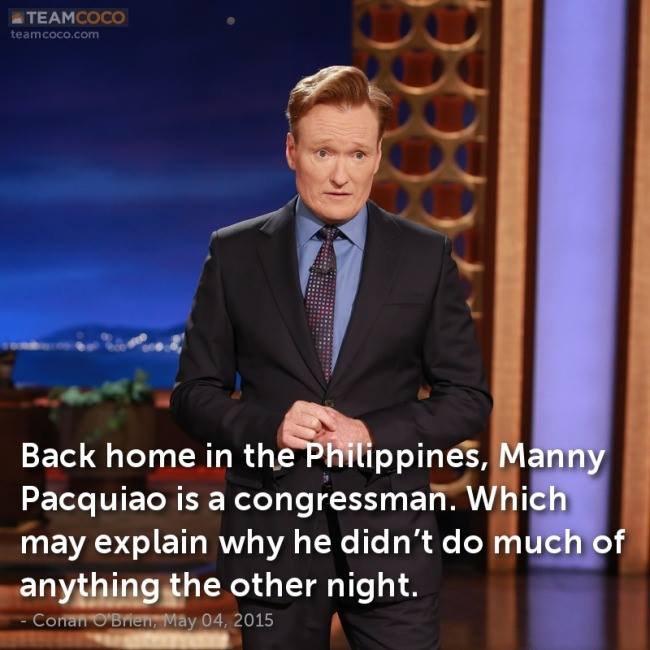 Conan O-Brien Manny Pacquiao
