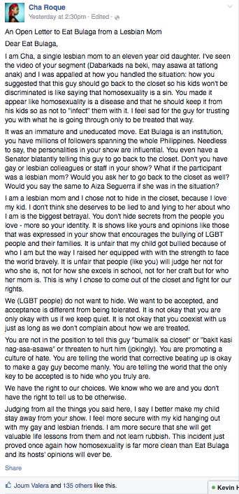 Open letter to eat bulaga