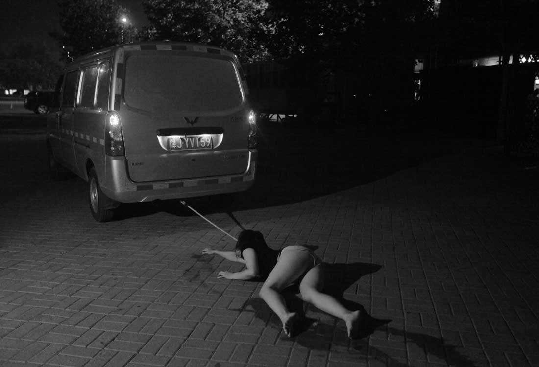 Pole dancers protest animal rights 06