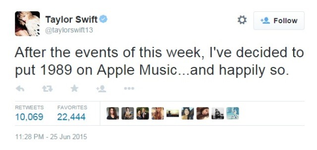 Taylor Swift 1989 Apple Music