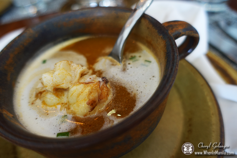 The hearty Lobster Bisque.