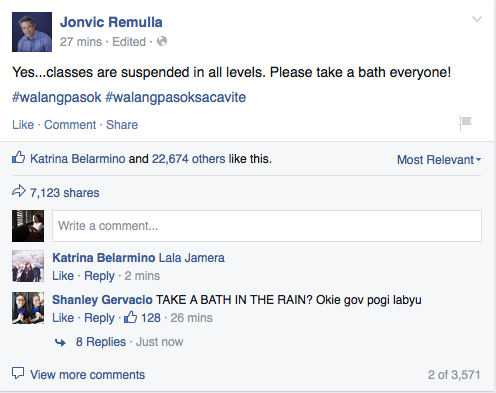 Cheeky Suspension Posts on Facebook By Cavite Governor Wins Over The Internet 1 Jonvic