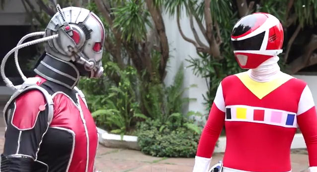 ant man meets power rangers in chris cantadas new video cover