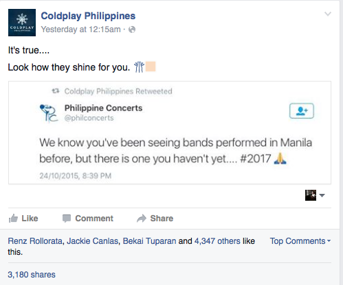 COLDPLAY IN PH?