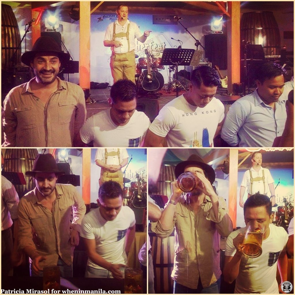 One of the men's beer drinking contests at the 77th Oktoberfest in Sofitel. One of the men's beer drinking contests at the 77th Oktoberfest in Sofitel.