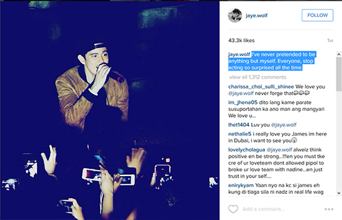 James Reid Vents on Instagram: "Sorry, This is My Life." 2 James Reid