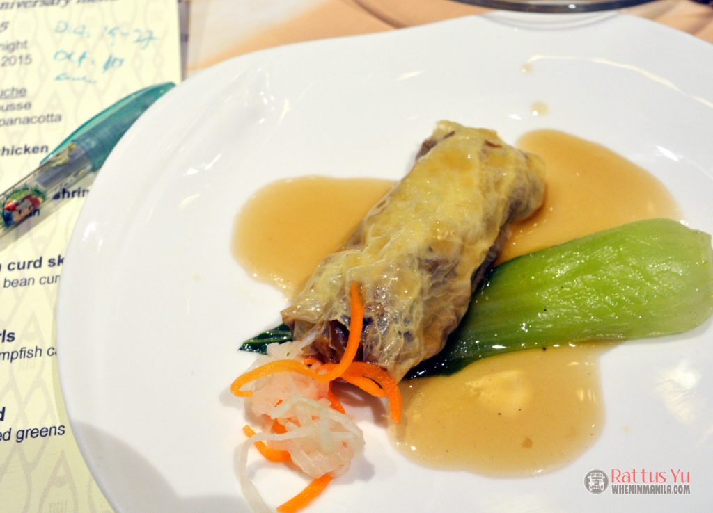 Niu by Vikings Reveals Nine Exclusive New Dishes for 1 Week Only! 8 Supreme Mushrooms Bean Curd Skin Roll (Braised mushrooms wrapped in bean curd skin)