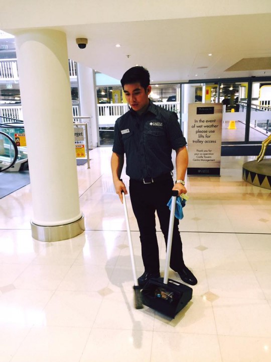 Filipino student working as janitor in Australia