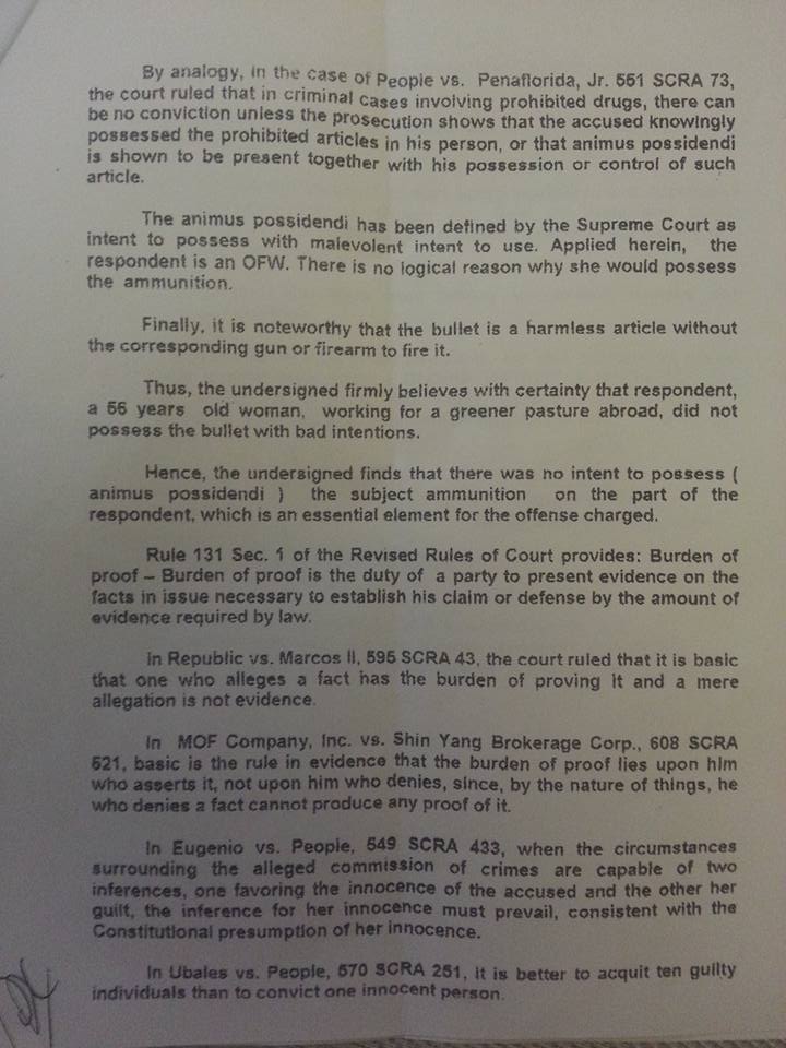 DOJ Dismisses Case of Laglag Bala Claims Against "Nanay Gloria" 2 12227712_10153247759893061_952961029640310281_n