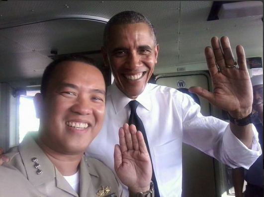 Captain Sibala with Obama