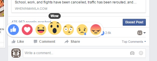 Pinoys Can Now Do More Than "LIKE" an FB Post, We Can Express "Reactions" 1 Facebook Reactions (1)