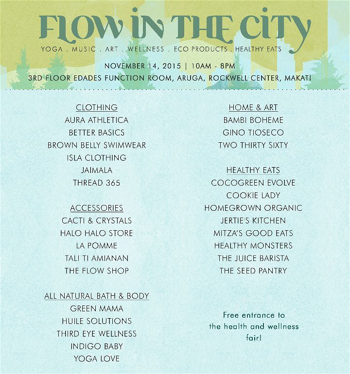 Flow In The City: Flow Retreats Yoga, Wellness, and Good Health Nov. 14 Aruga by Rockwell
