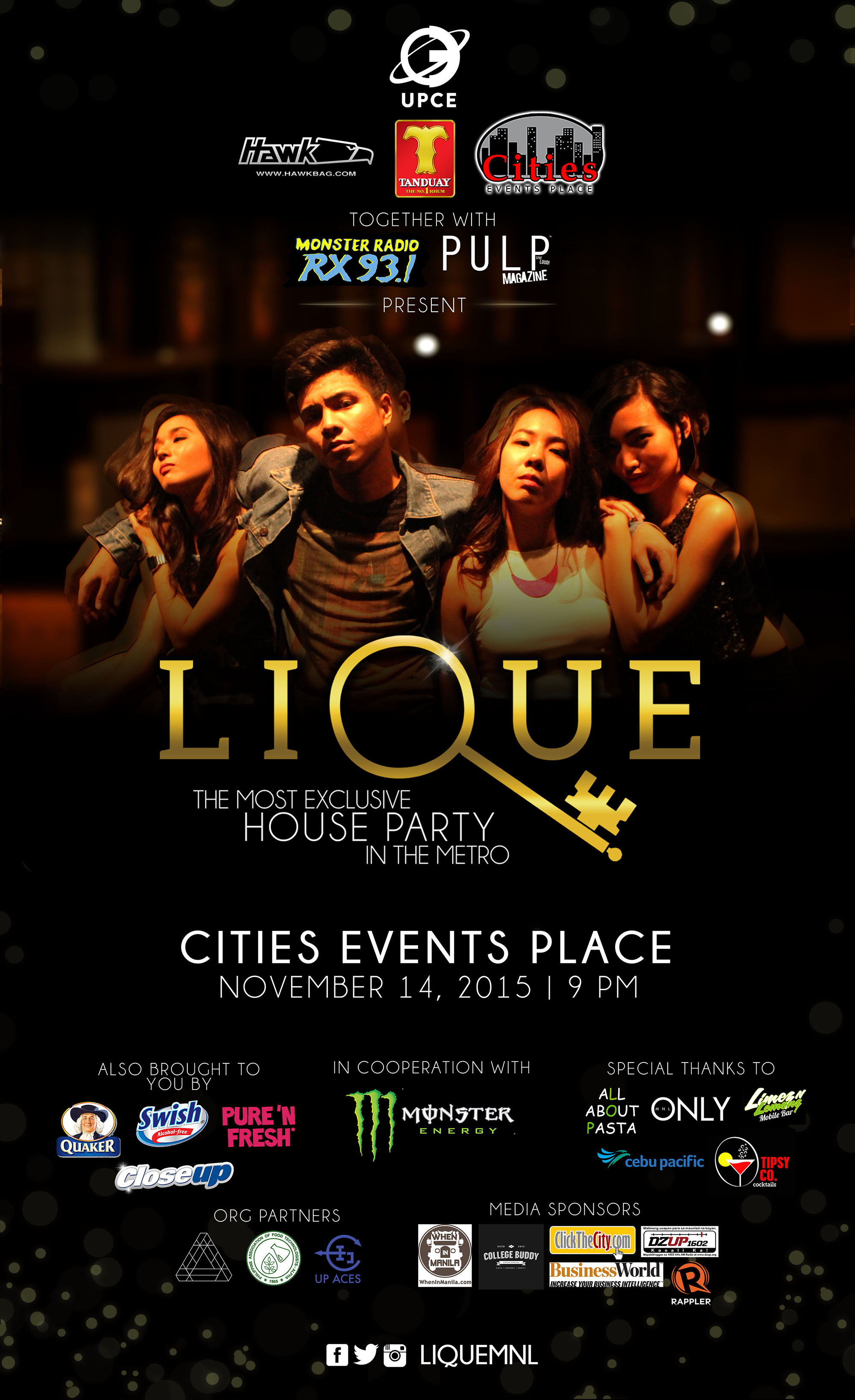 LIQUE MNL Event Poster