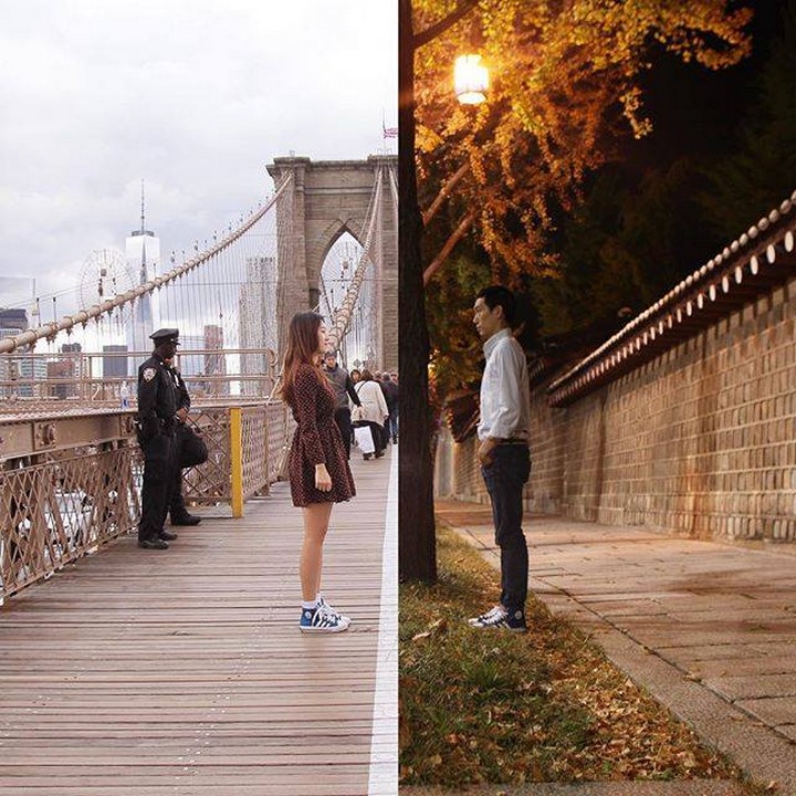 LOOK Couple in Long Distance Relationship Bridge the Gap Through Amazing Photos 2