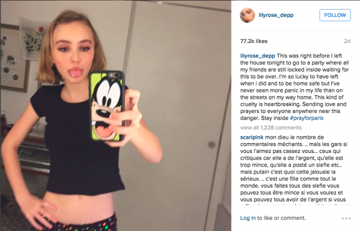 Lily Rose Depp Paris terror attacks 1 e1447666031146