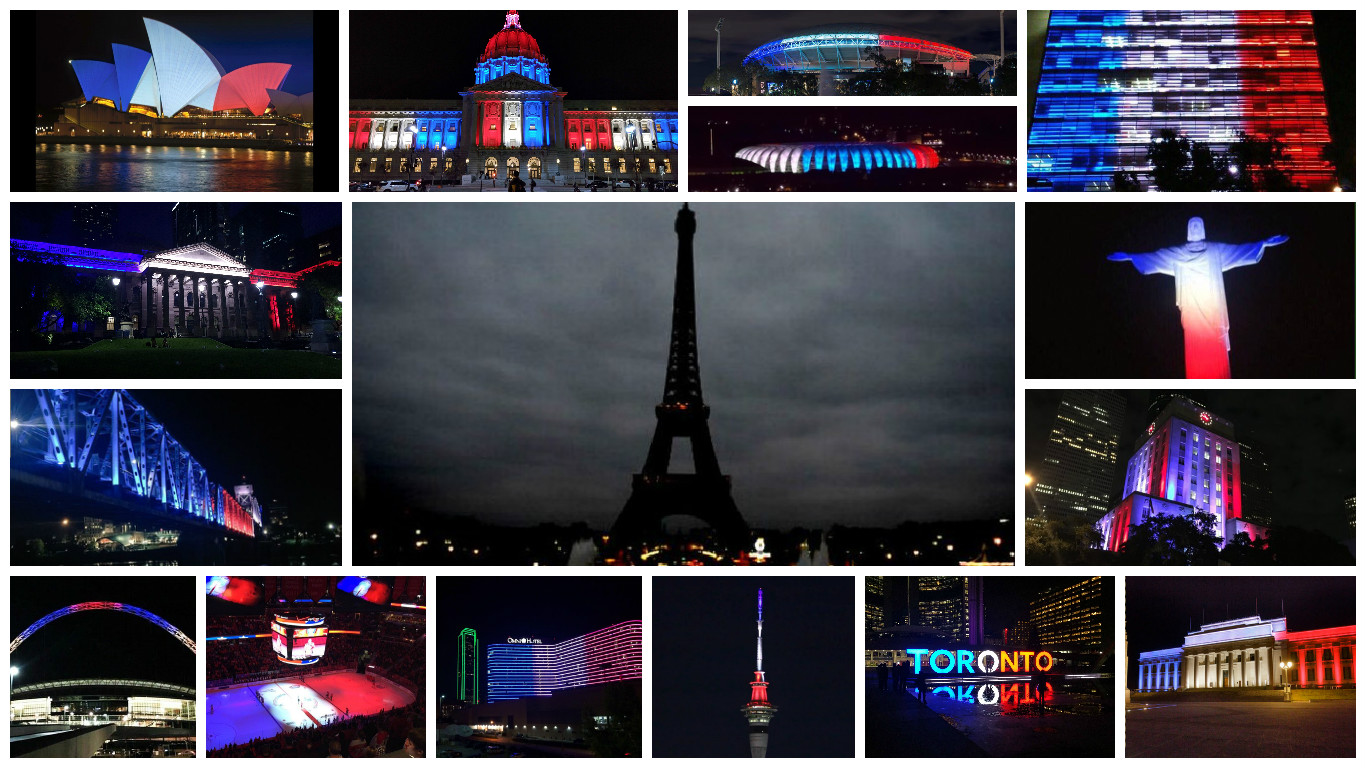 World Turns On Lights for Paris