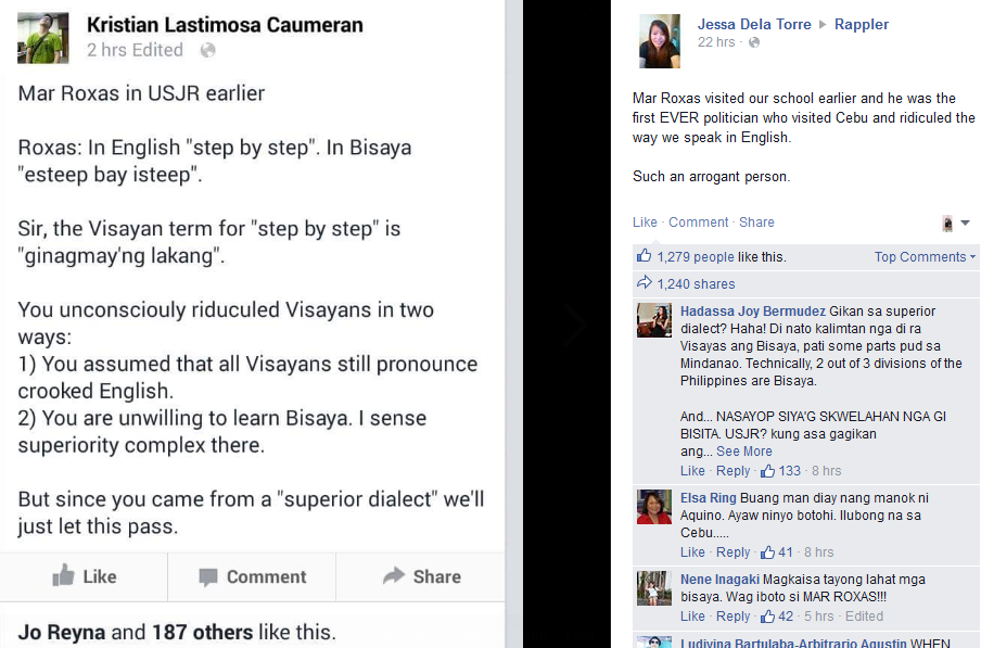 Mar Roxas Pronounced "Step By Step" as "Isteep Bay Isteep" and Insulted Visayans