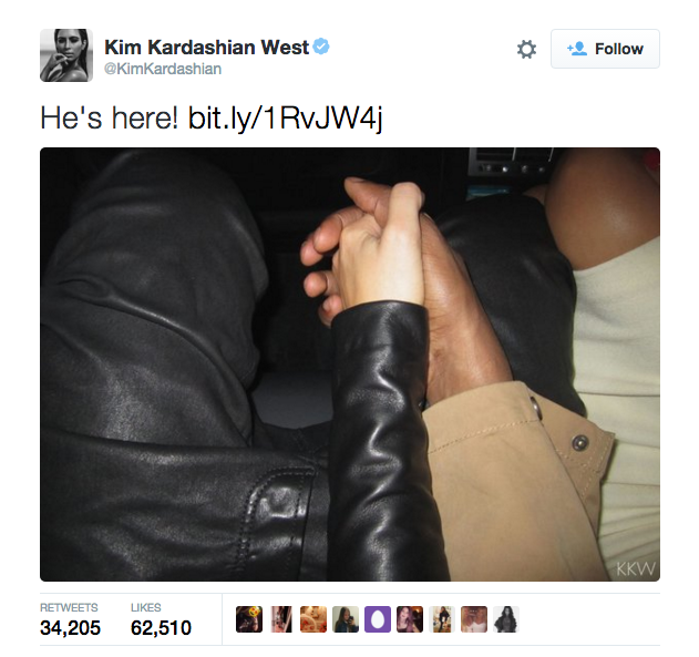 Kim Kardashian gives birth