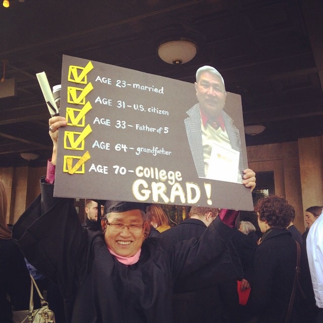 LOOK Man Graduates College at 70!