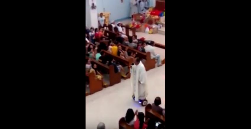 Priest Who Used Hoverboard in Mass was Suspended