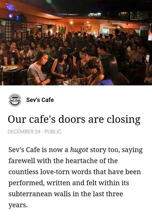 Saddest Hugot of the Year: Sev's Cafe Officially Closed 1 Sev's Cafe Officially Closing on Jan (1)