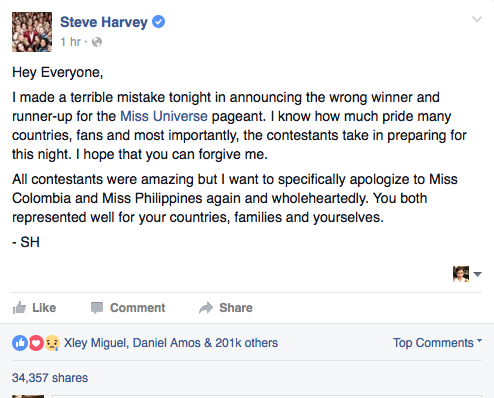 steve harvey apology