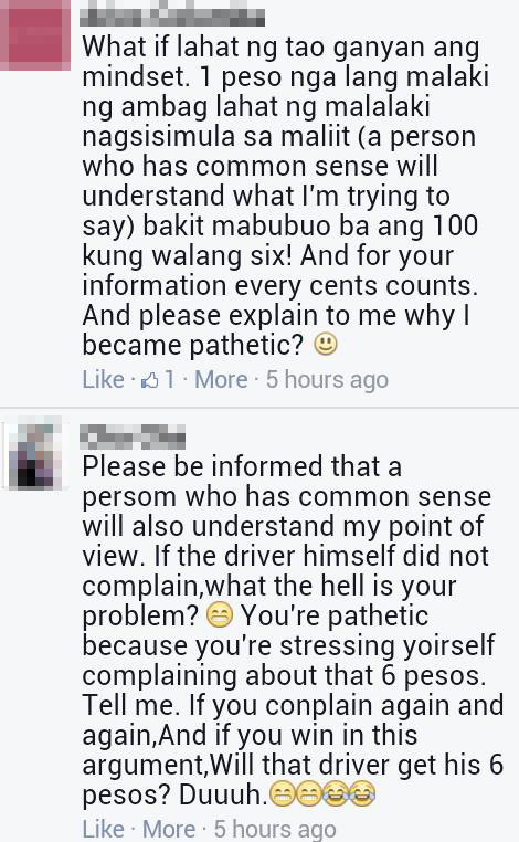 student defends jeepney driver's right to 6 pesos 5