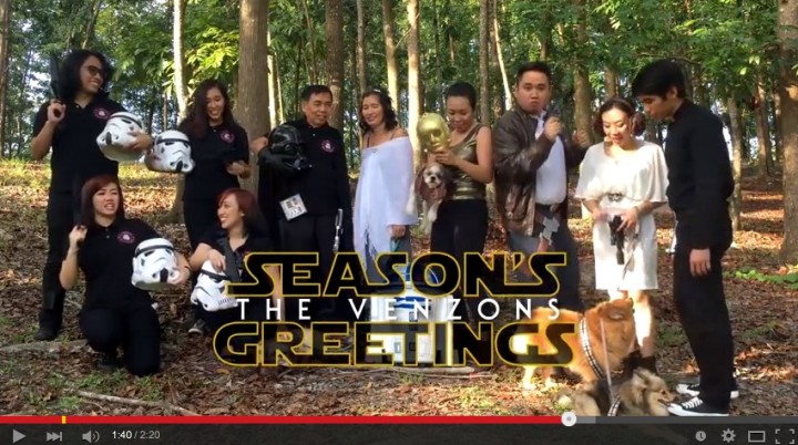venzon family star wars season's greetings